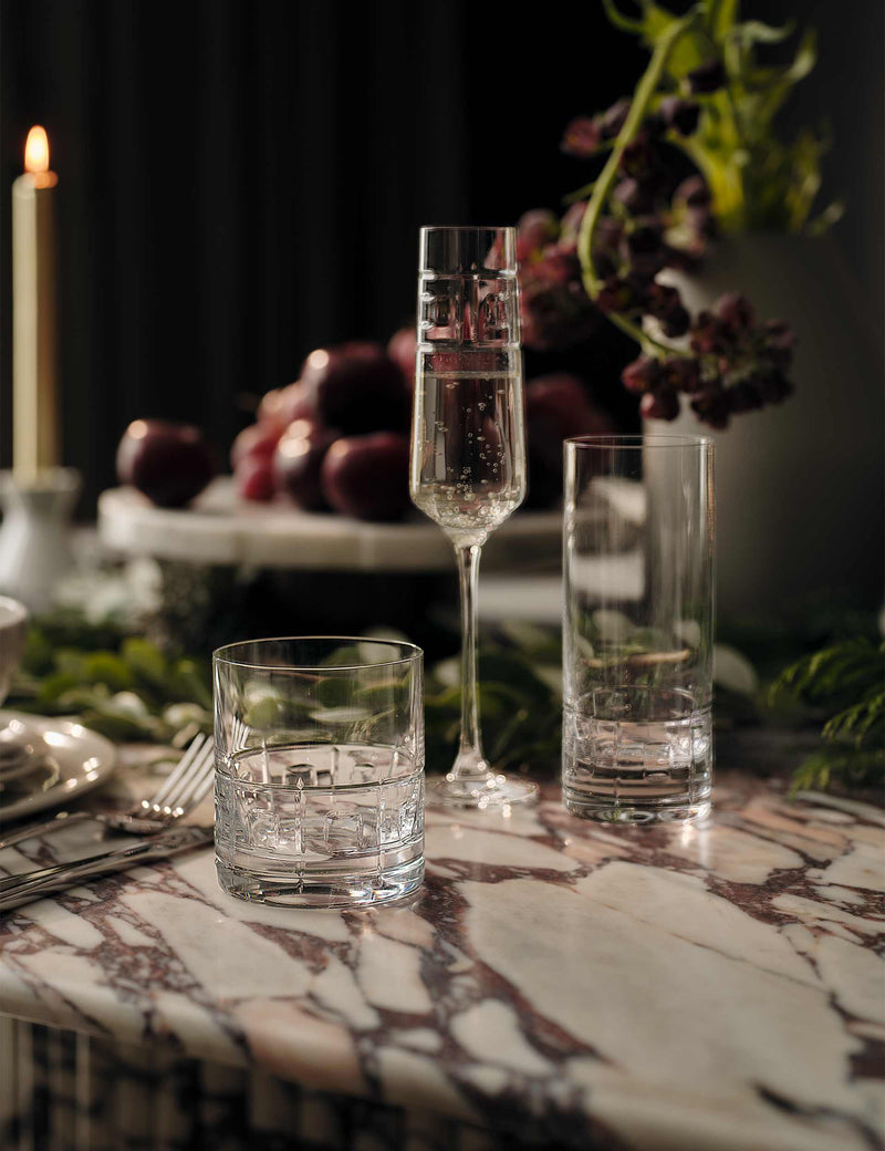 M&S etched champagne flutes set of 4 (British brand)