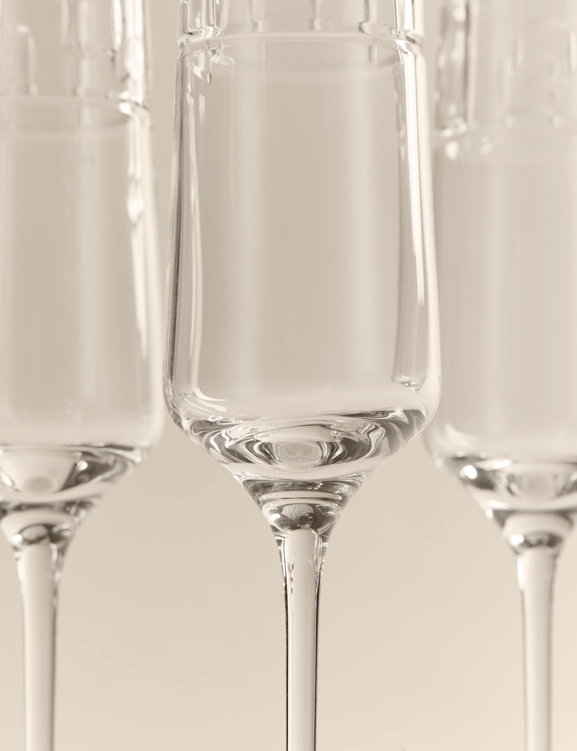 M&S etched champagne flutes set of 4 (British brand)