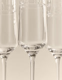 M&S etched champagne flutes set of 4 (British brand)