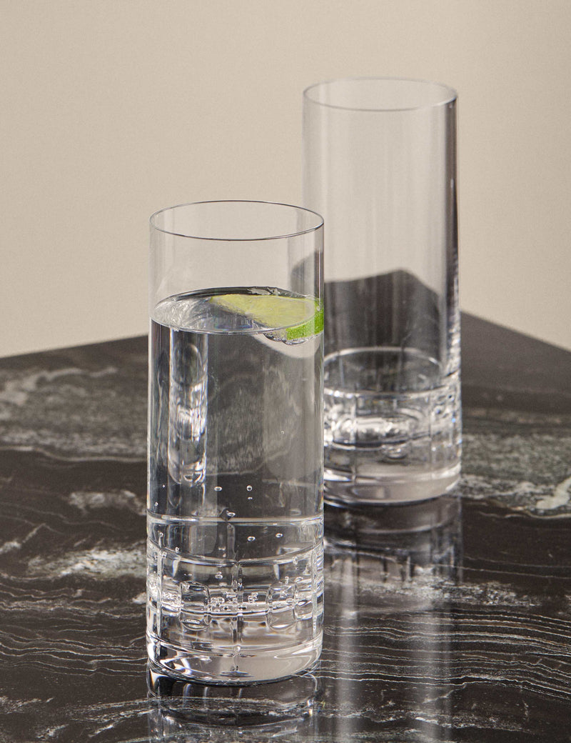M&S etched hi ball glasses set of 4 (British brand)