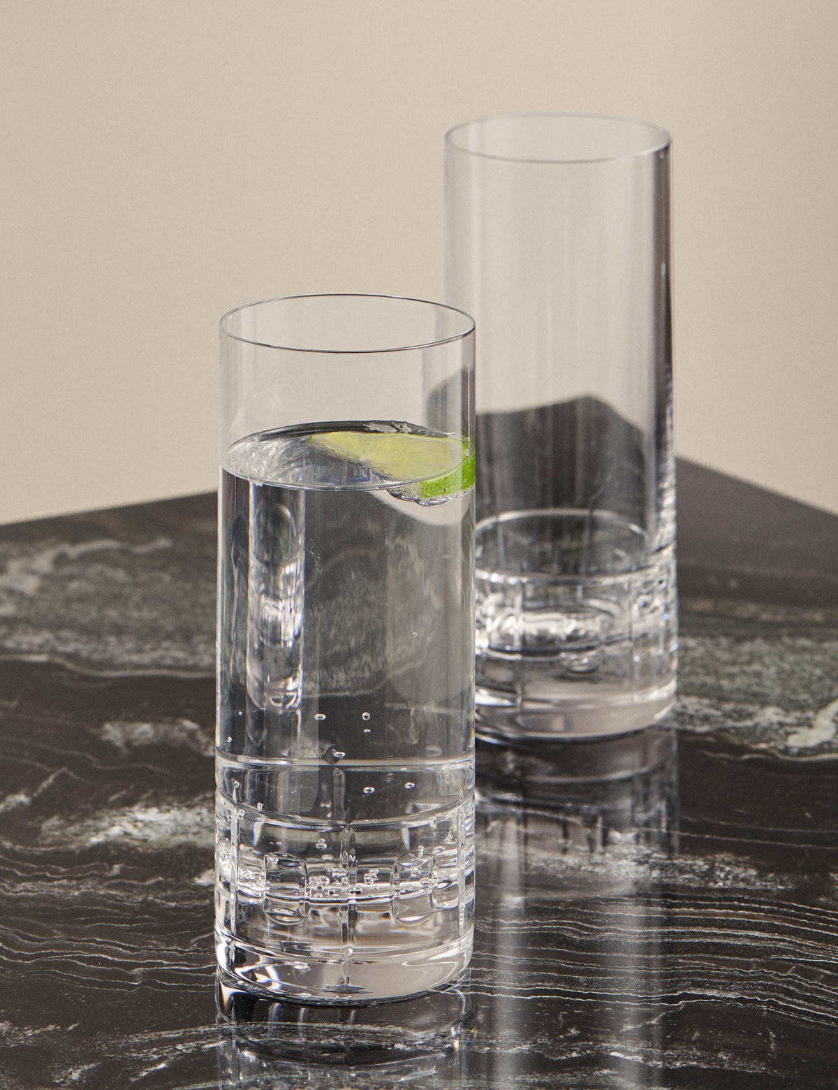 M&S etched hi ball glasses set of 4 (British brand)
