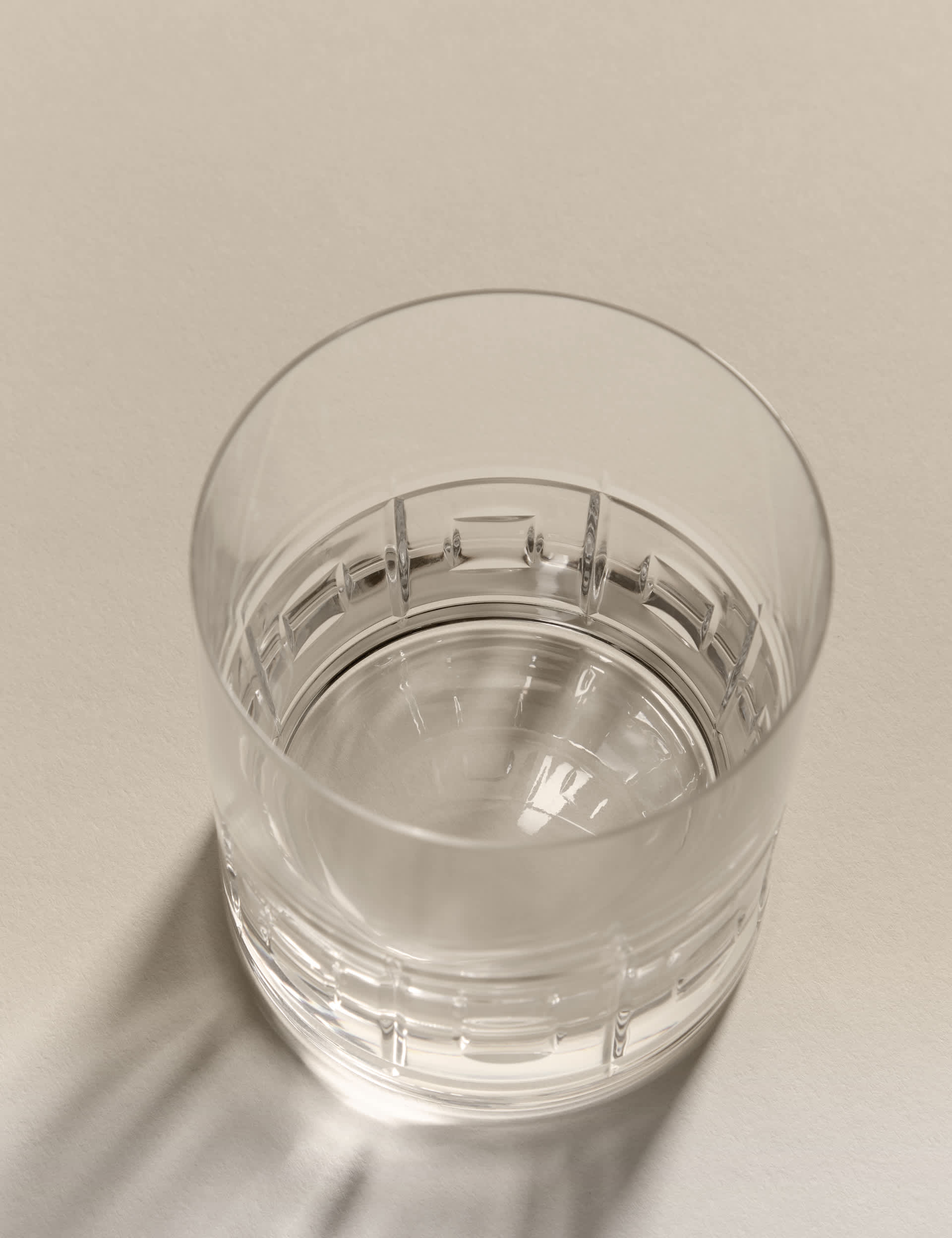 M&S X Kelly Hoppen etched crystal glass tumblers set of four (British brand)