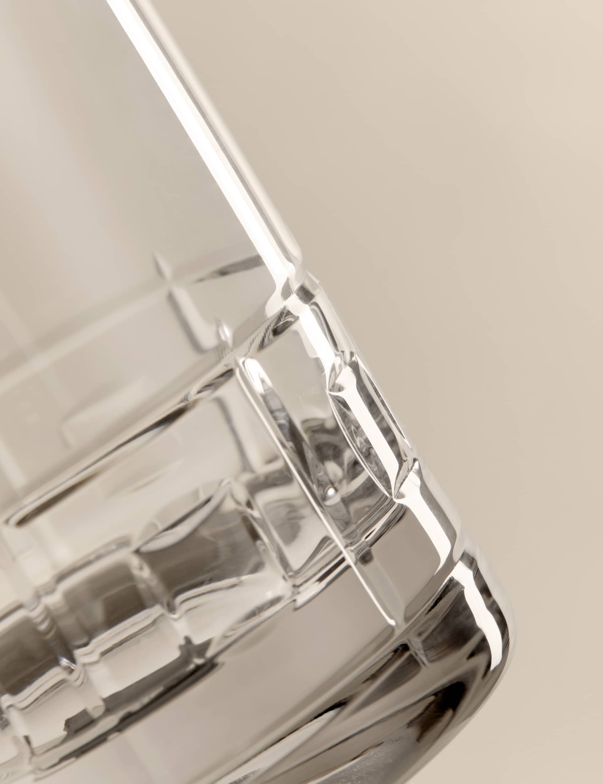 M&S X Kelly Hoppen etched crystal glass tumblers set of four (British brand)