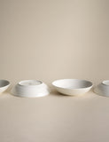 Set of 4 everyday porcelain pasta bowls (British brand)