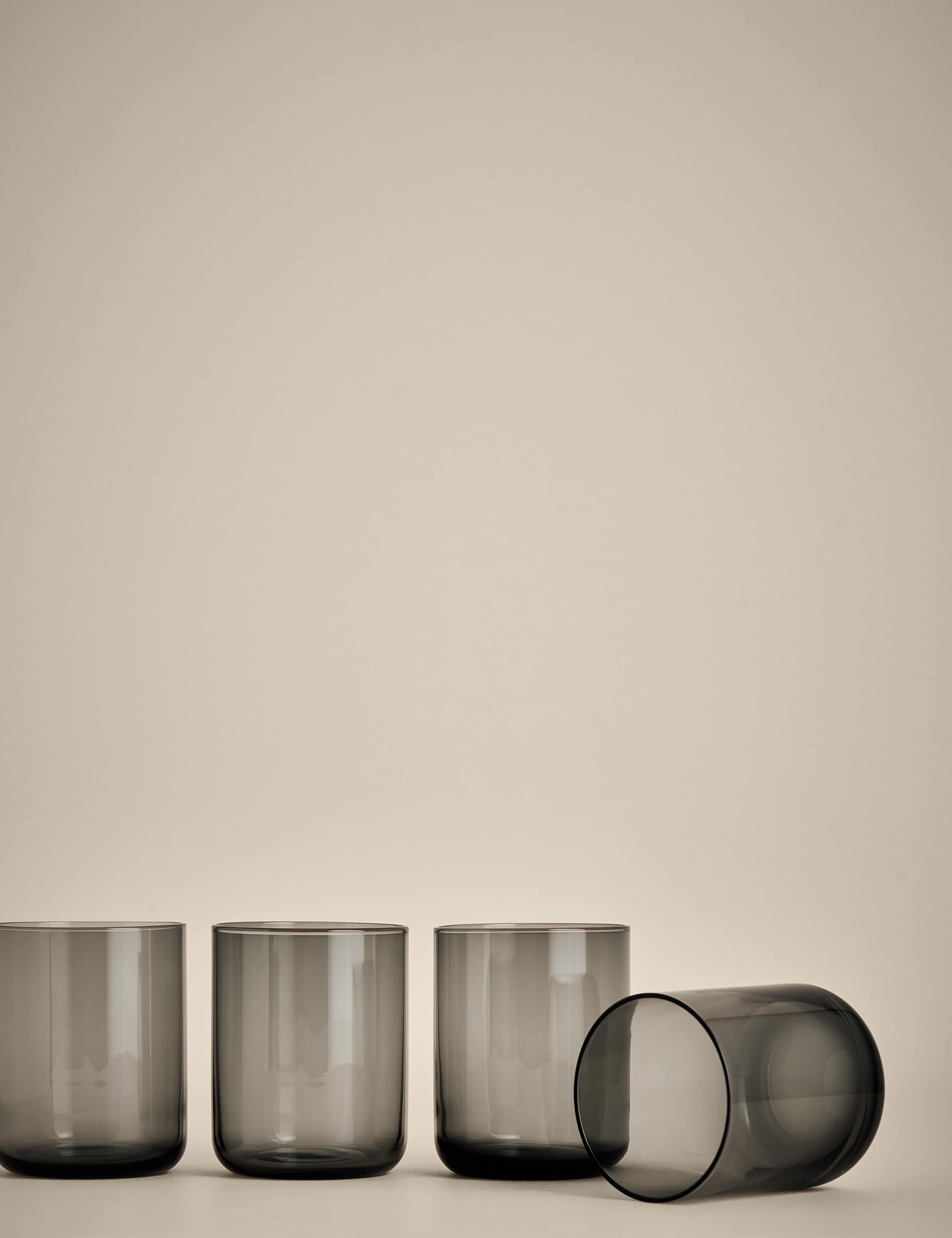 Set of 4 Everyday glass tumblers 400ml, UK version