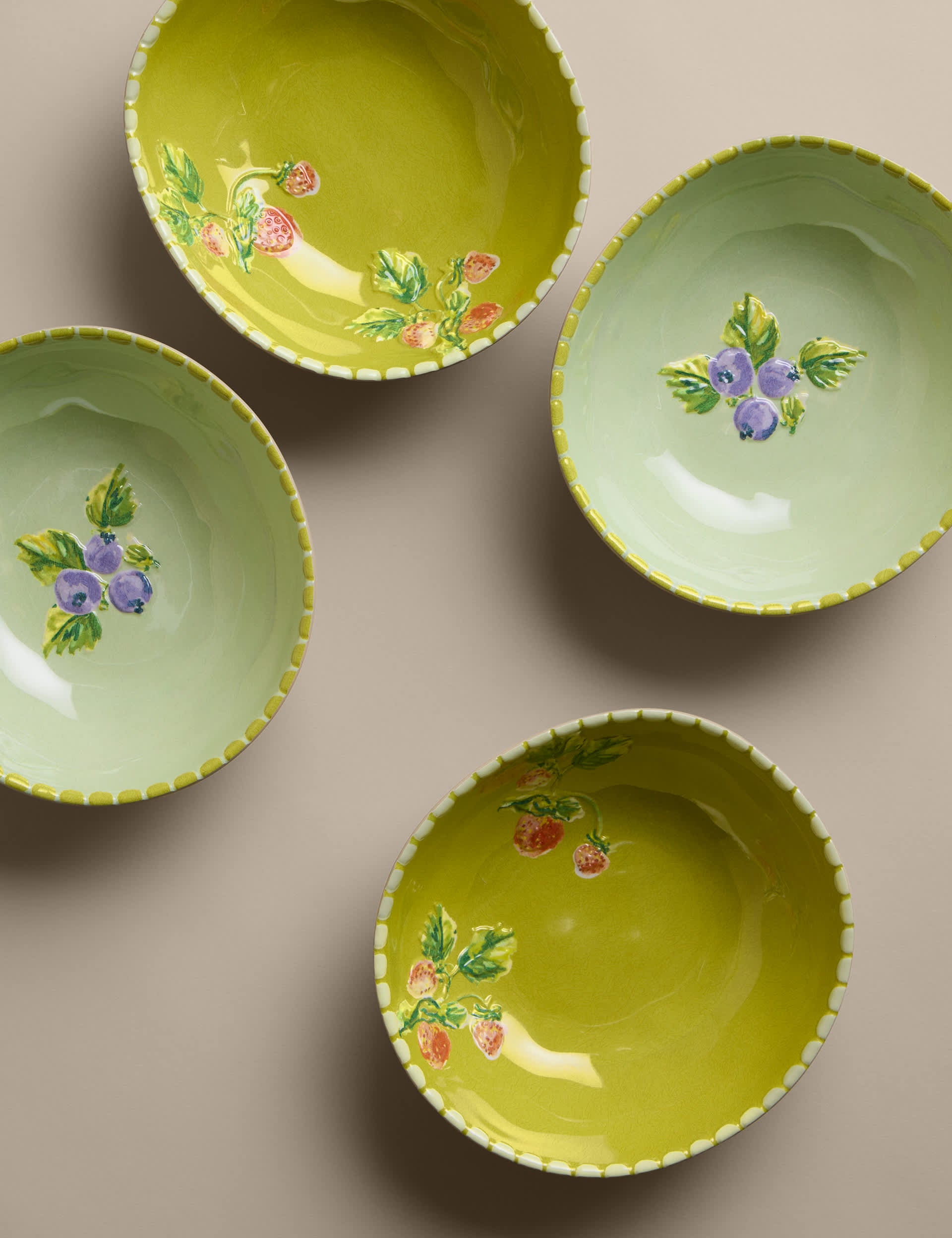 M&S floral melamine cereal bowls set of 4, imported from the UK