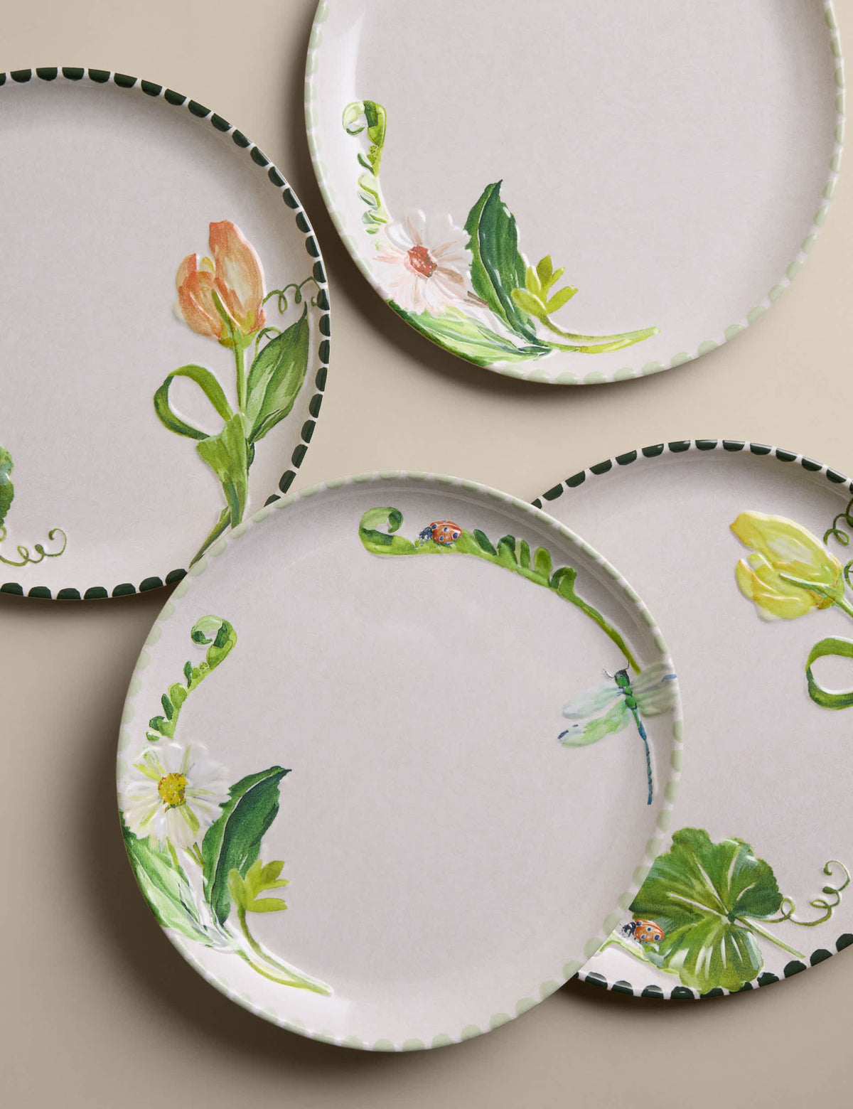 M&S floral picnic plates set of 4 (British brand)