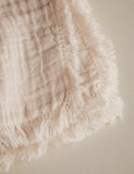 Set of 4 frayed edge muslin napkins (British brand)