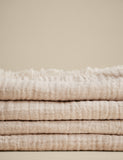 Set of 4 frayed edge muslin napkins (British brand)