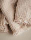 Set of 4 frayed edge muslin napkins (British brand)