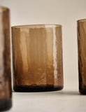 Hammered glass tumblers set of 4, imported from the UK