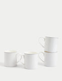 Hampton stripe mugs set of four (British brand)