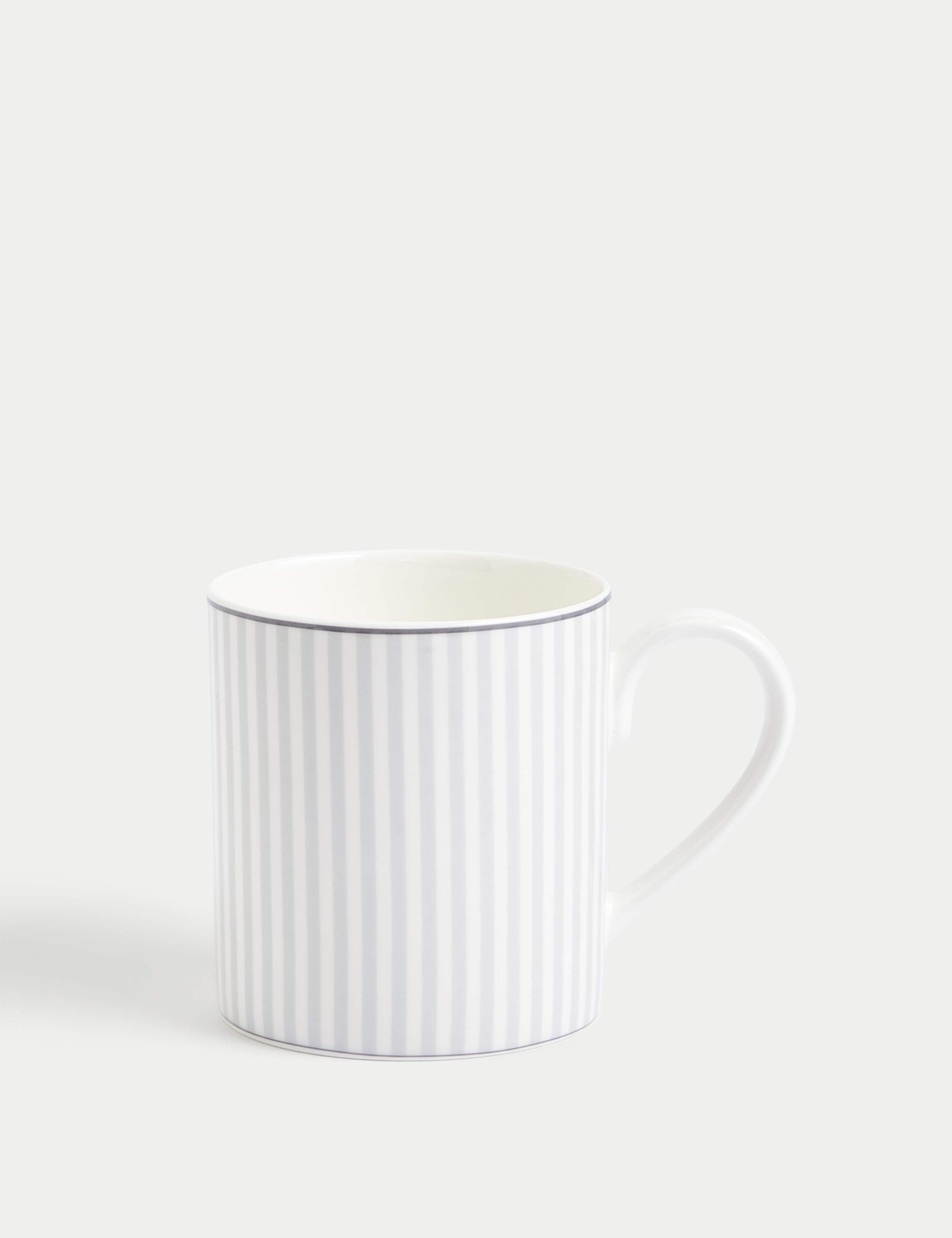 Hampton stripe mugs set of four (British brand)
