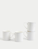 Hampton stripe mugs set of four (British brand)