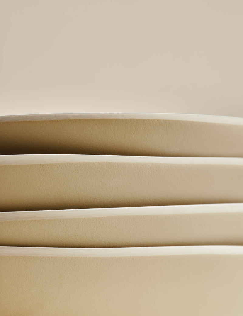 Linen Reactive picnic pasta bowls set of 4 (British brand)