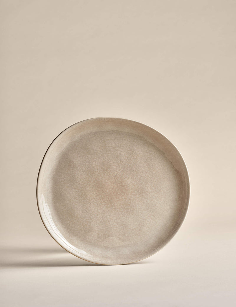 Set of 4 Linen Reactive picnic side plates (British brand)