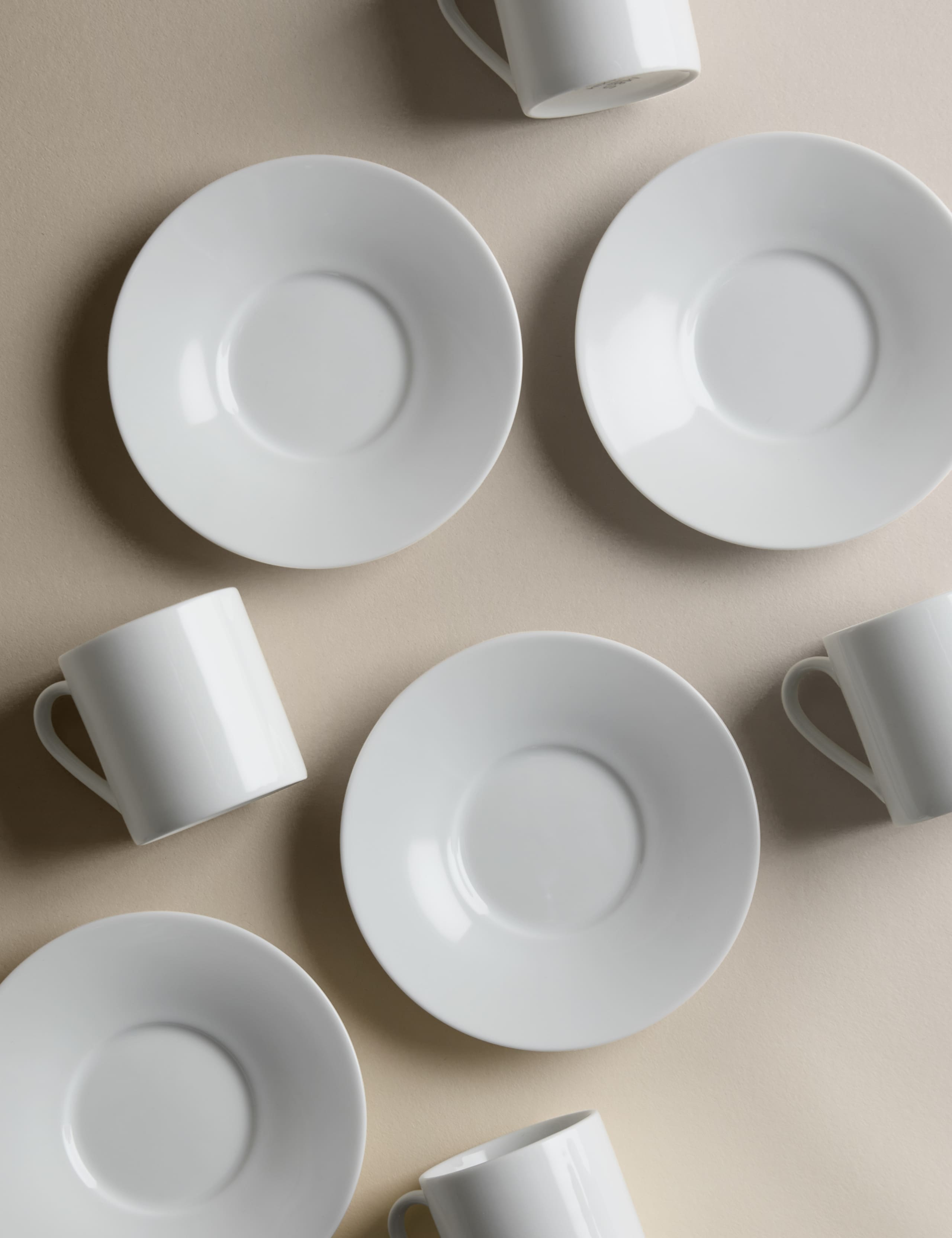 Porcelain espresso cups and saucers set of four (British brand)