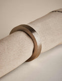 Set of four metallic napkin rings (British brand)