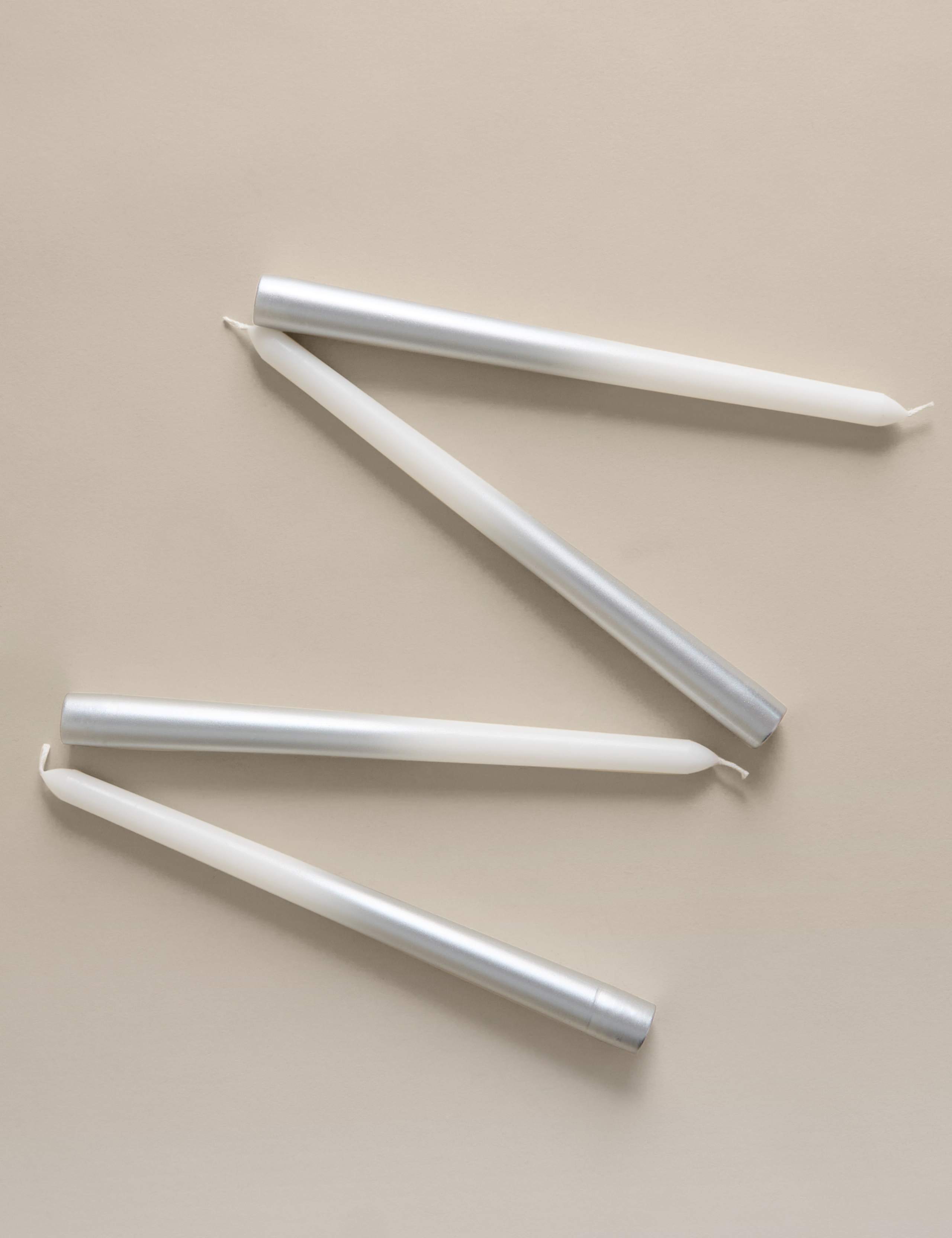 dinner candles metallic ombre set of 4 (British brand)