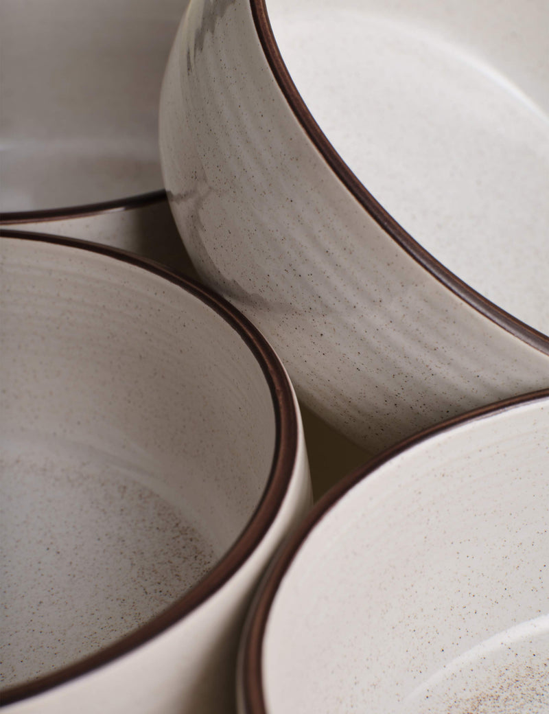 Set of 4 Michigan Rim cereal bowls, imported from the UK