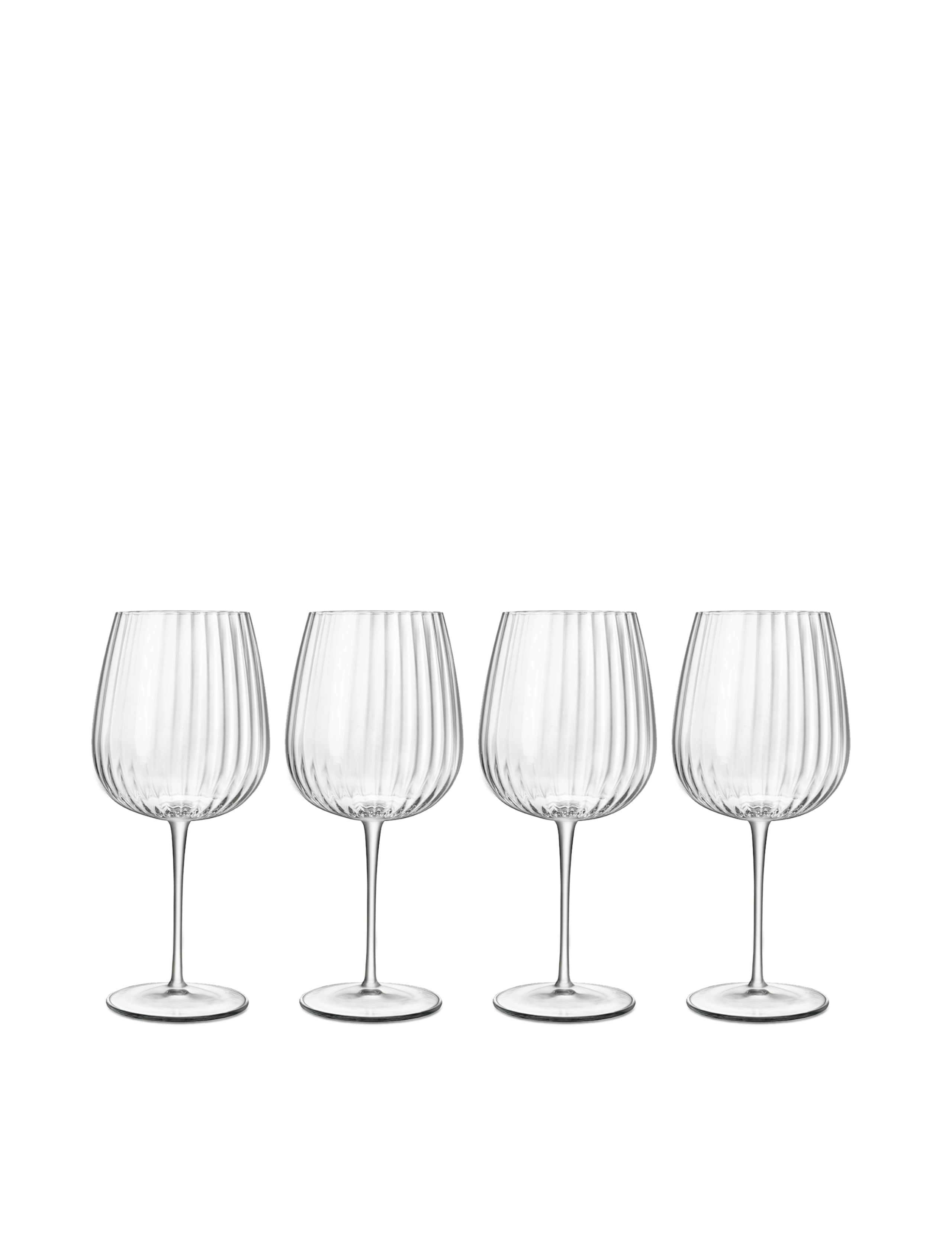 Luigi Bormioli Optica fluted gin glasses set of 4, UK version