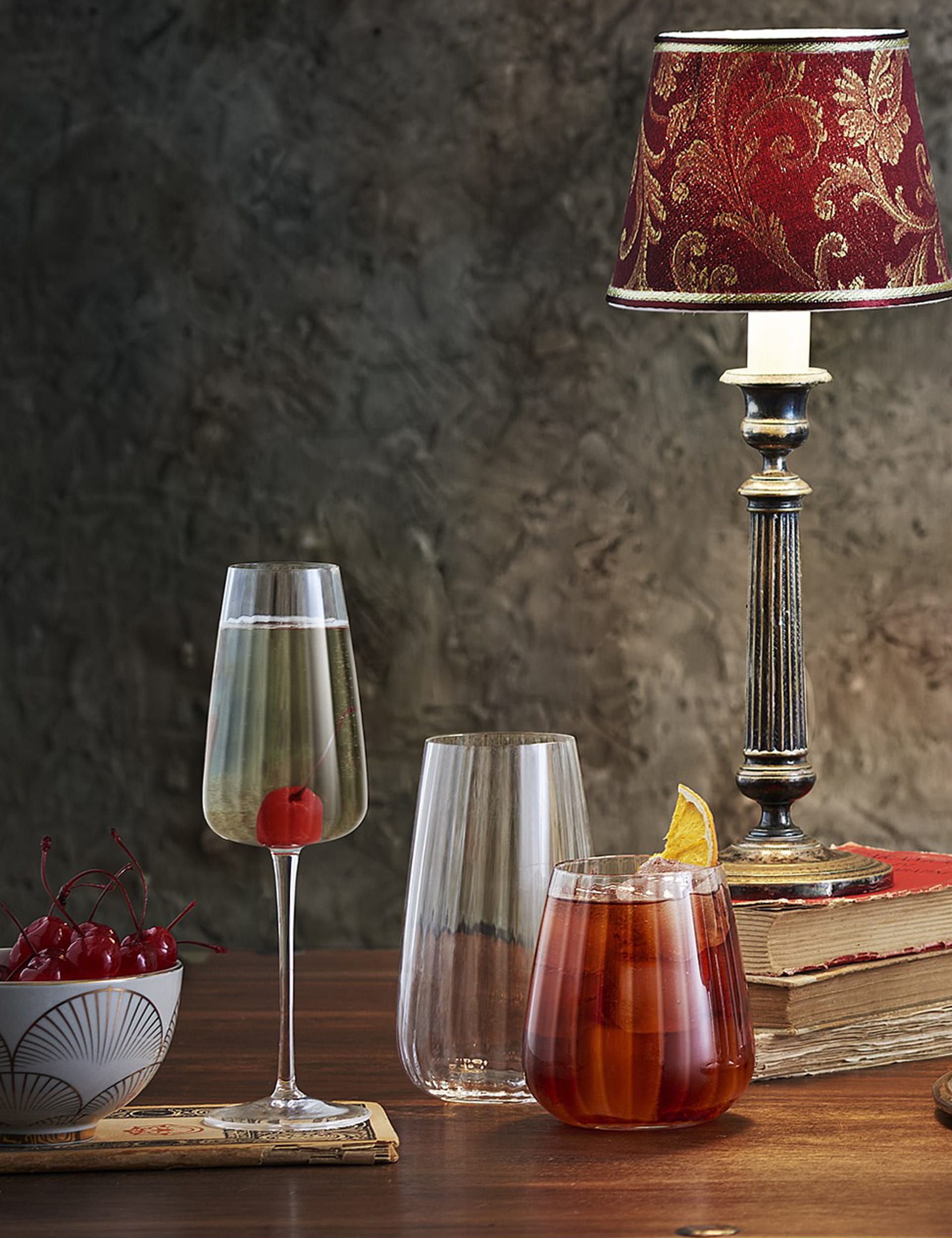 Luigi Bormioli Optica champagne flutes set of 4 (British brand)