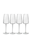 Luigi Bormioli Optica champagne flutes set of 4 (British brand)