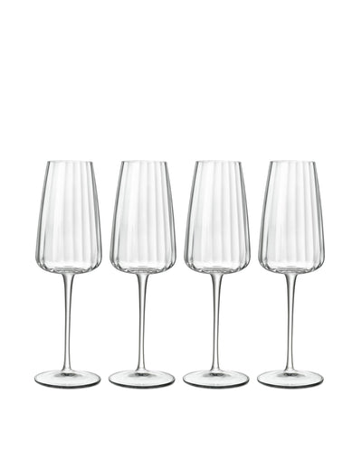 Luigi Bormioli 4er-Set Optica Champagnergläser
