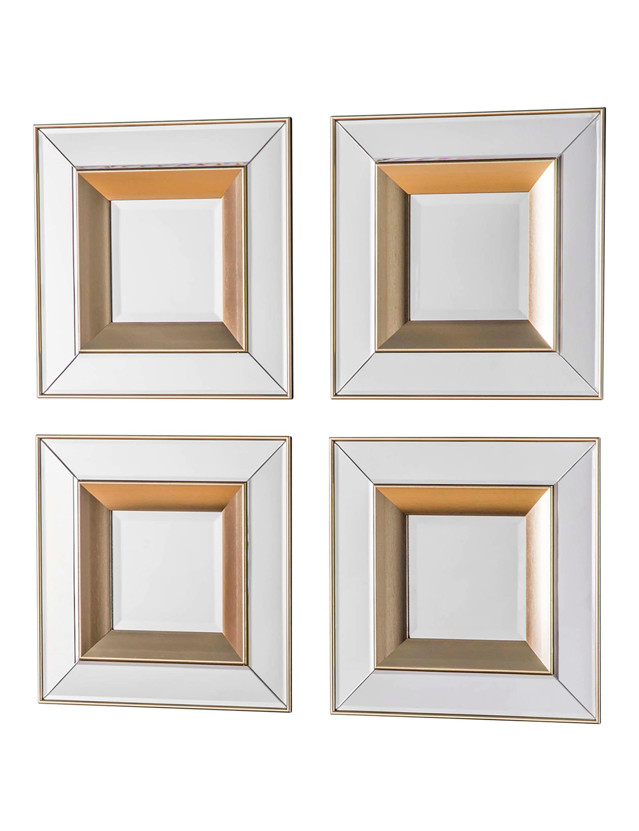 Gallery Direct Phantom square wall mirrors 36cm set of 4, imported from the UK