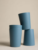 Set of 4 plastic picnic tumblers, stackable design, imported from the UK