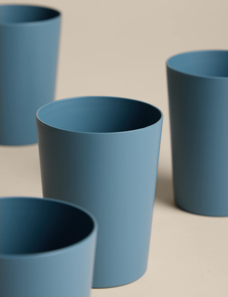 Set of 4 plastic picnic tumblers, stackable design, imported from the UK