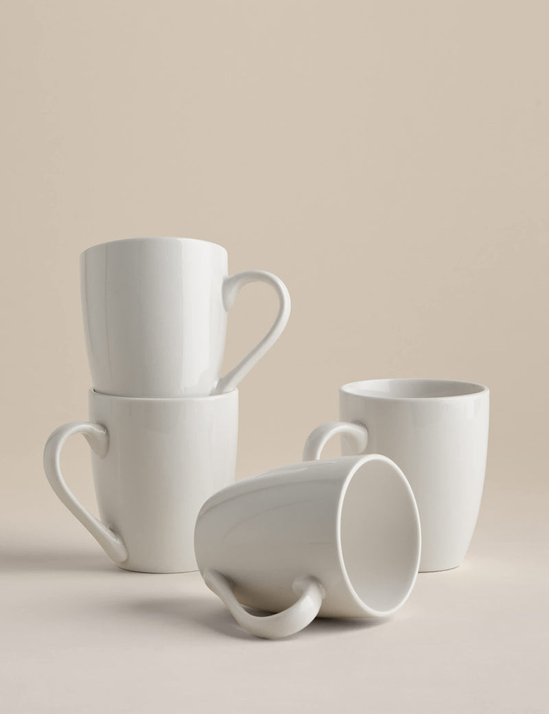 Set of 4 porcelain mugs (British brand)