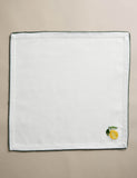 Lemon embroidered cotton napkins set of four, imported from the UK