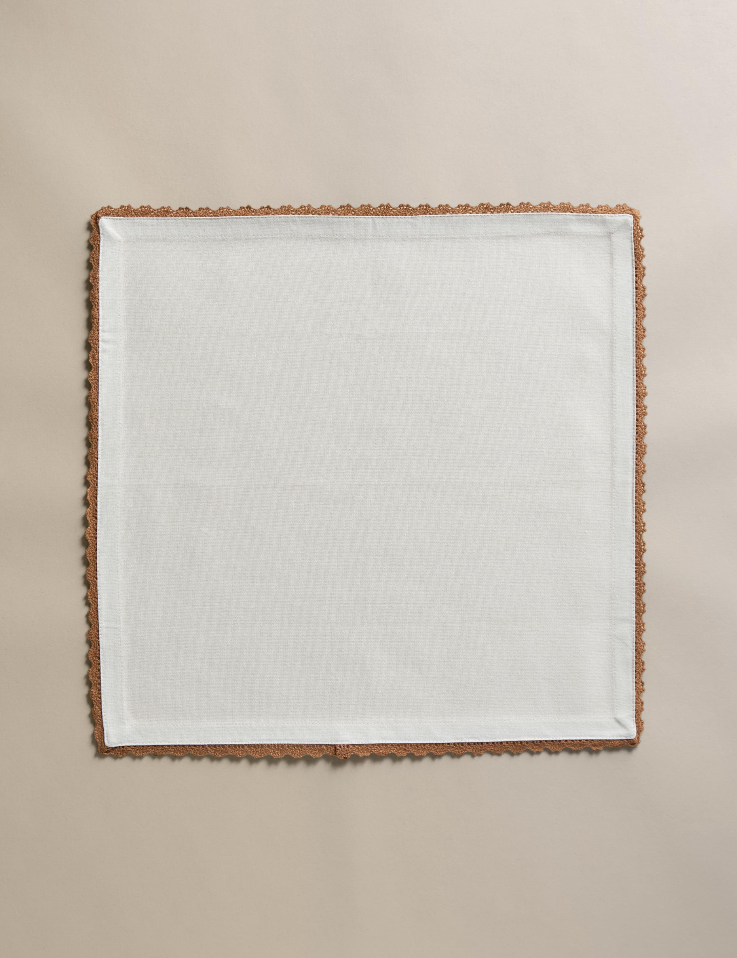 Pure Cotton Napkins with Lace Border 40x40 cm (British brand)