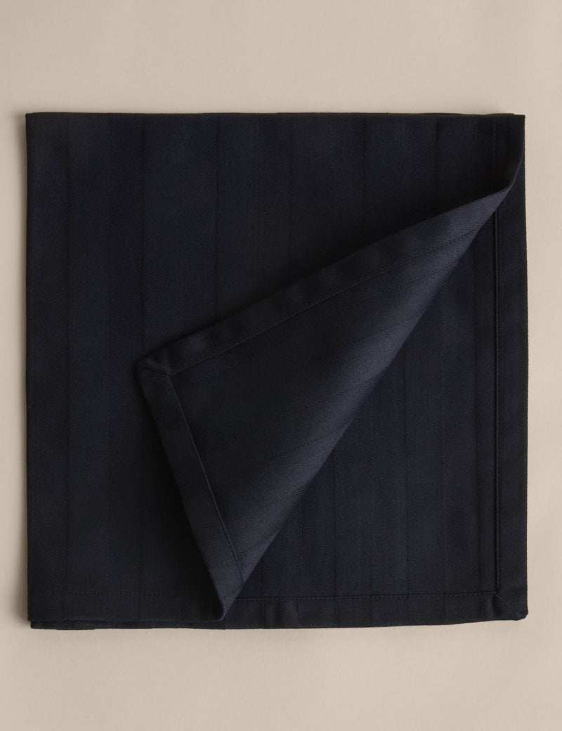 Pure cotton sateen striped napkins set of 4 (British brand)