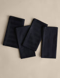 Pure cotton sateen striped napkins set of 4 (British brand)