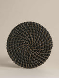 Rattan oval coasters set with holder, imported from the UK