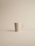 Set of four ribbed ceramic latte mugs (British brand)