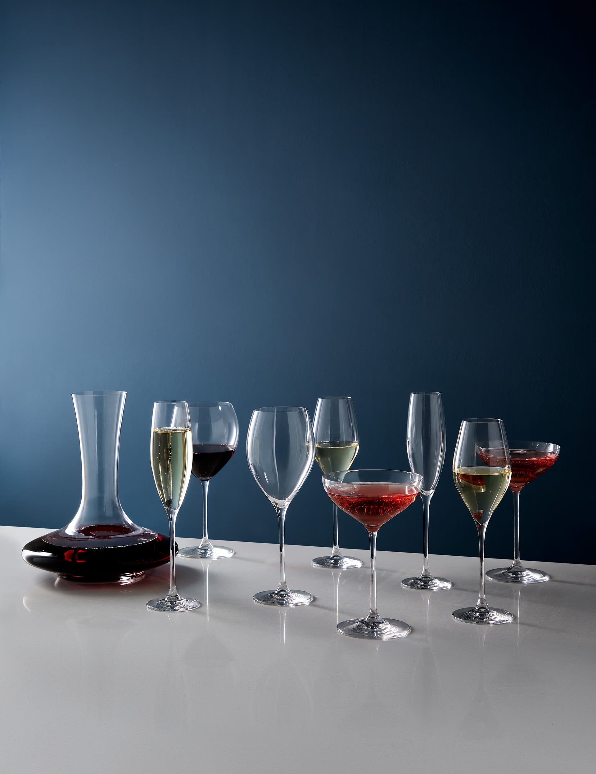 Rich white wine glasses set of 4 crystal (British brand)