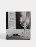Rich white wine glasses set of 4 crystal (British brand)