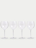 Rich white wine glasses set of 4 crystal (British brand)