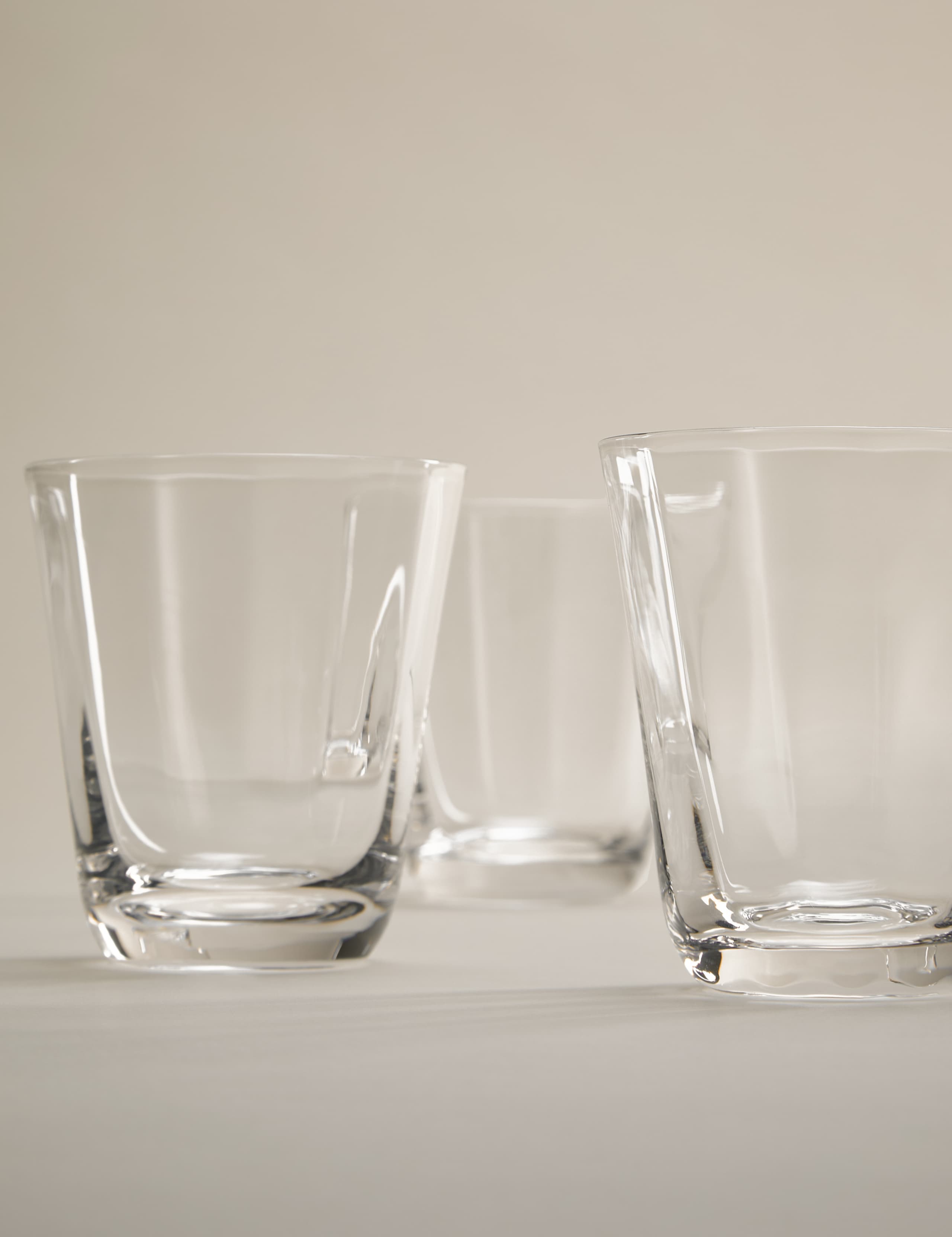 Clear soda optic tumblers set of 4, imported from the UK