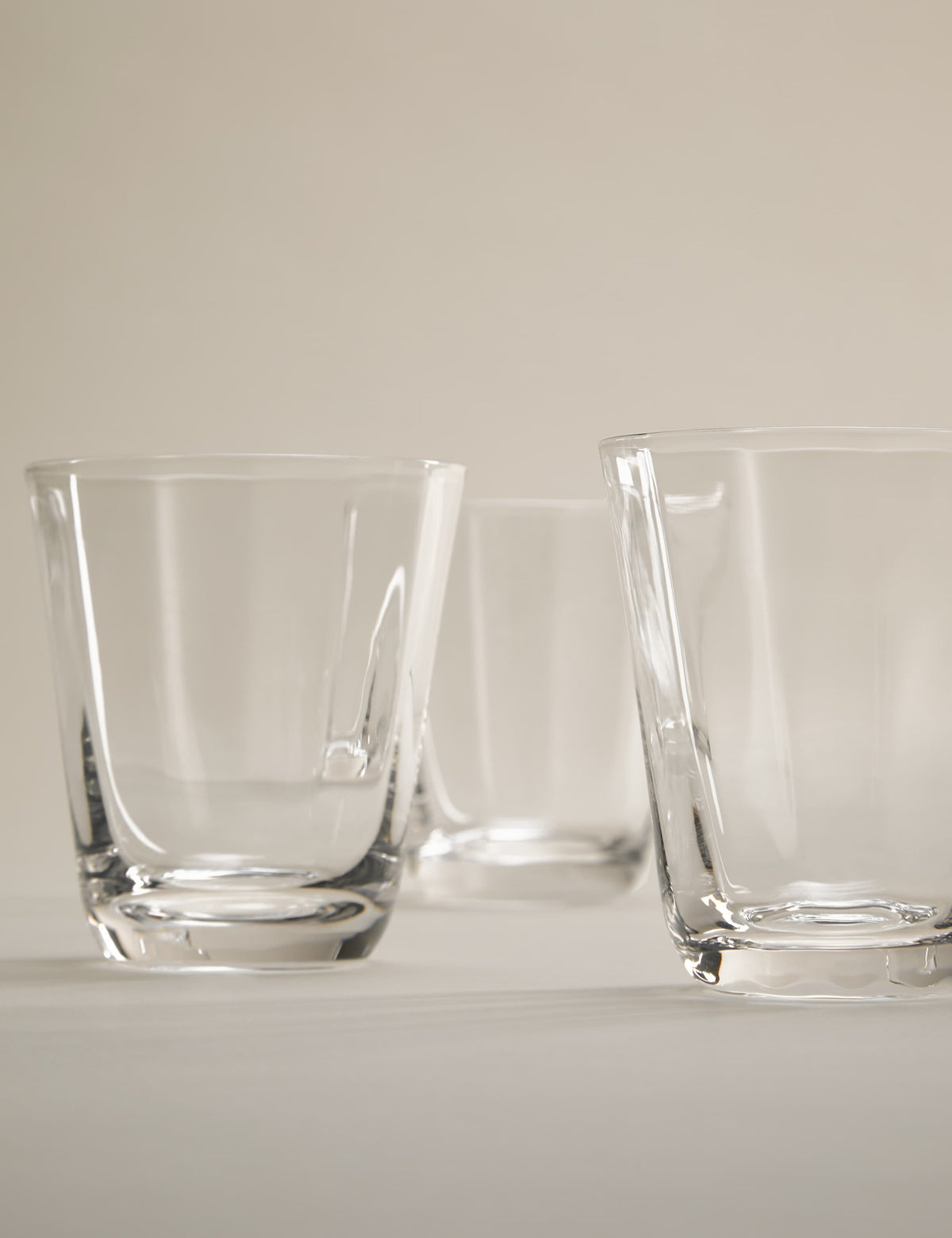 Clear soda optic tumblers set of 4, imported from the UK