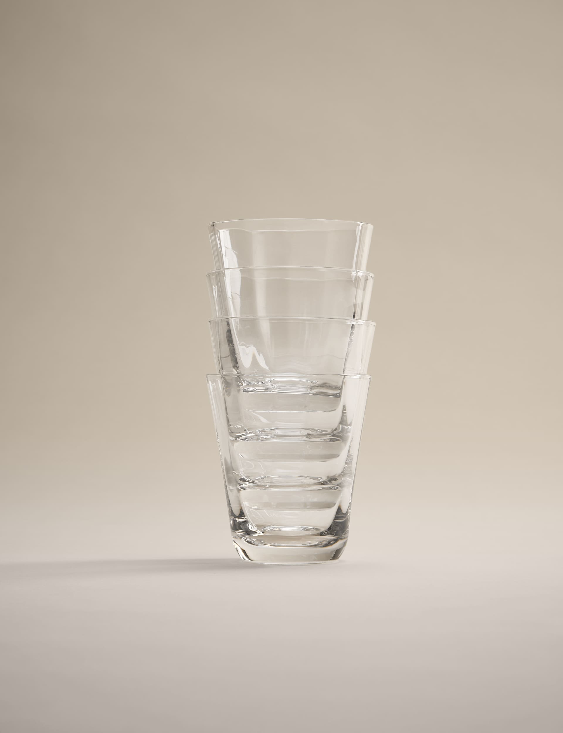 Clear soda optic tumblers set of 4, imported from the UK