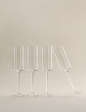 Straight sided champagne flutes set of 4 - British product