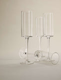 Straight sided champagne flutes set of 4 - British product
