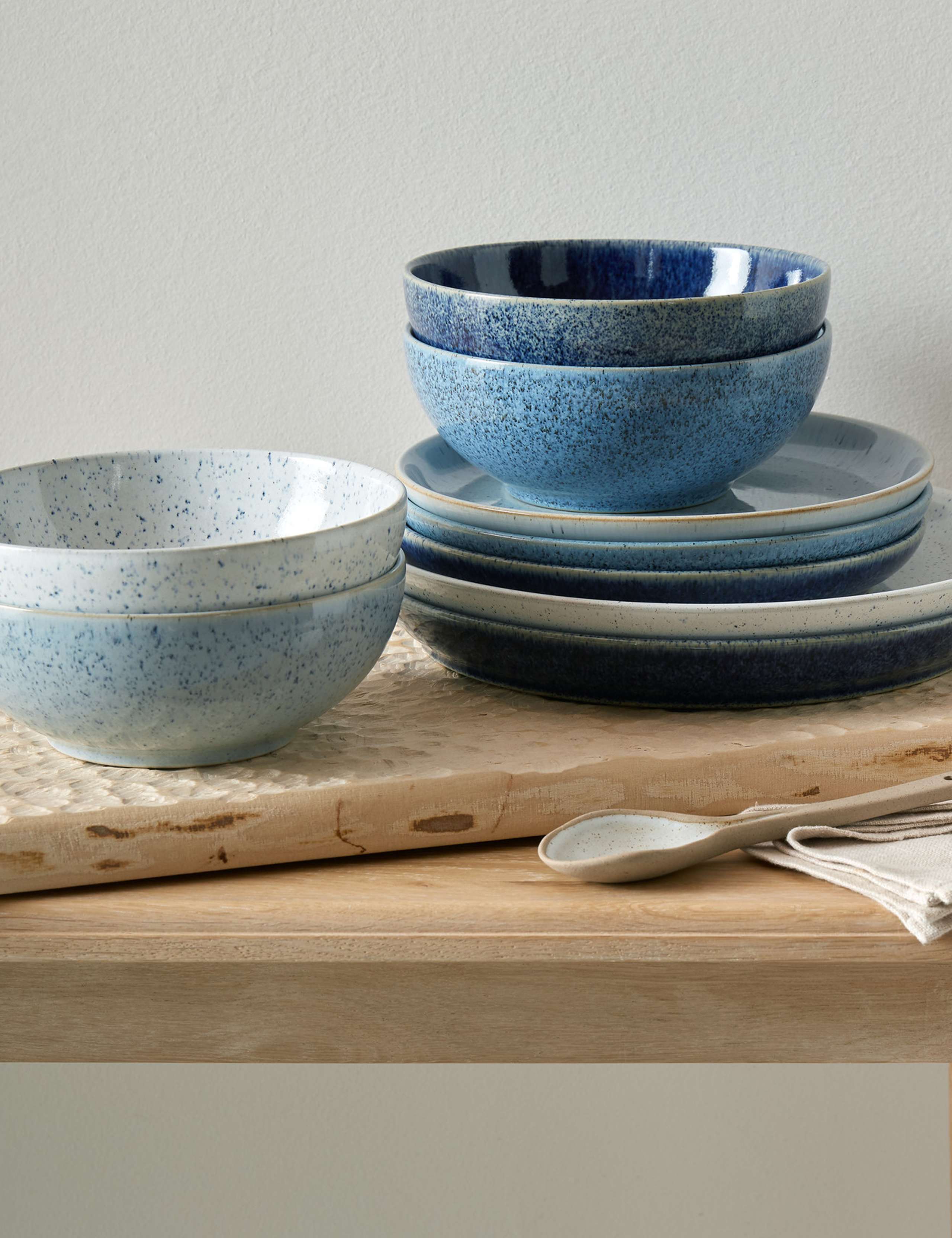Denby Studio Blue cereal bowls set of 4 (British brand)