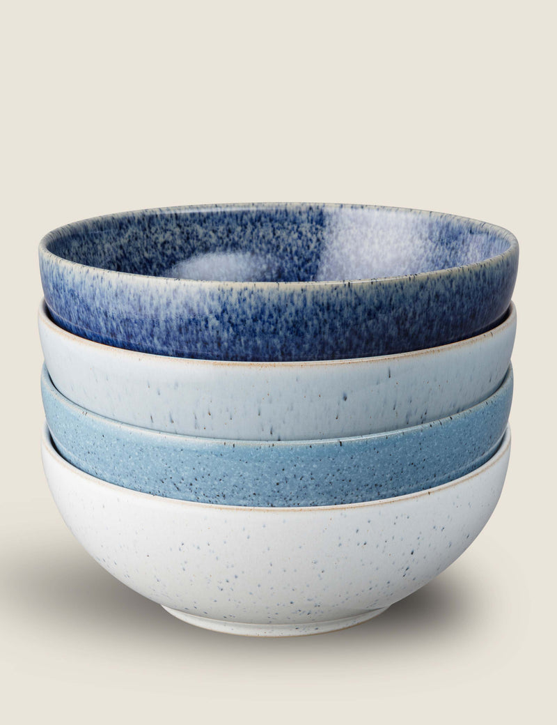 Denby Studio Blue cereal bowls set of 4 (British brand)