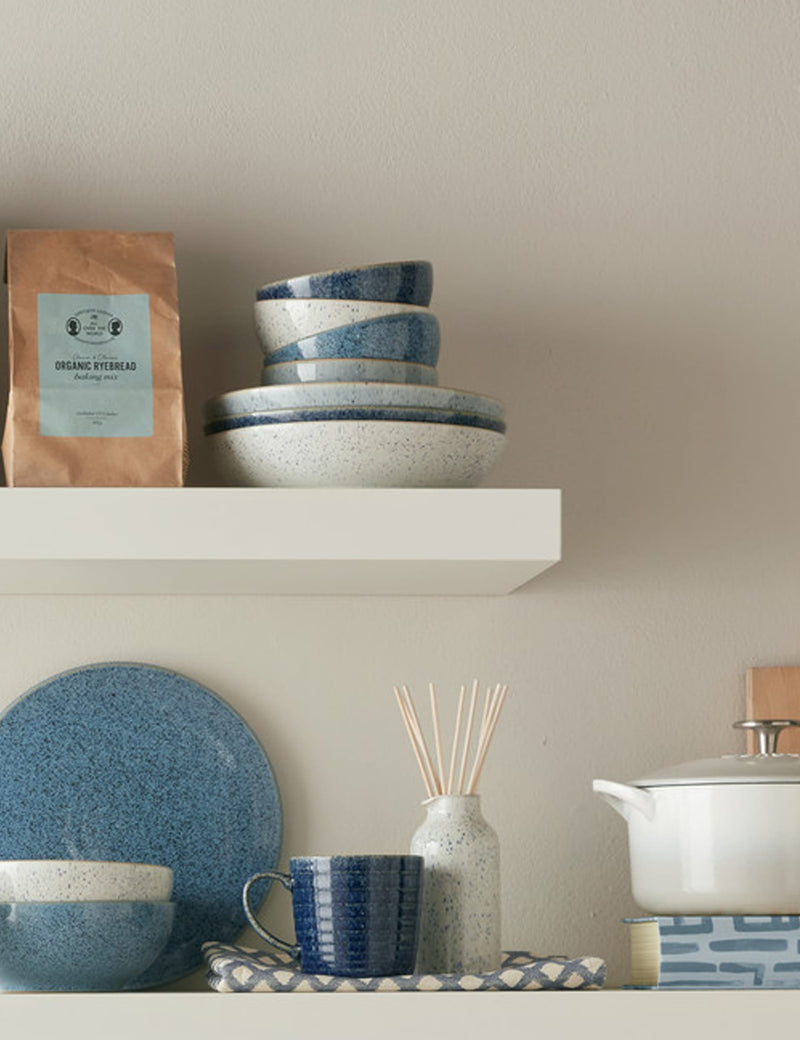 Denby Studio Blue cereal bowls set of 4 (British brand)