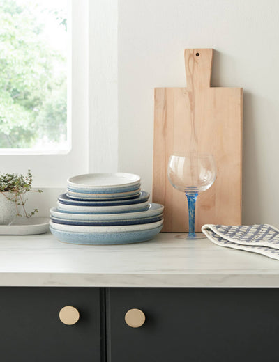 M&S Set of 4 Studio Blue Dinner Plates- Buy online at McGrocer